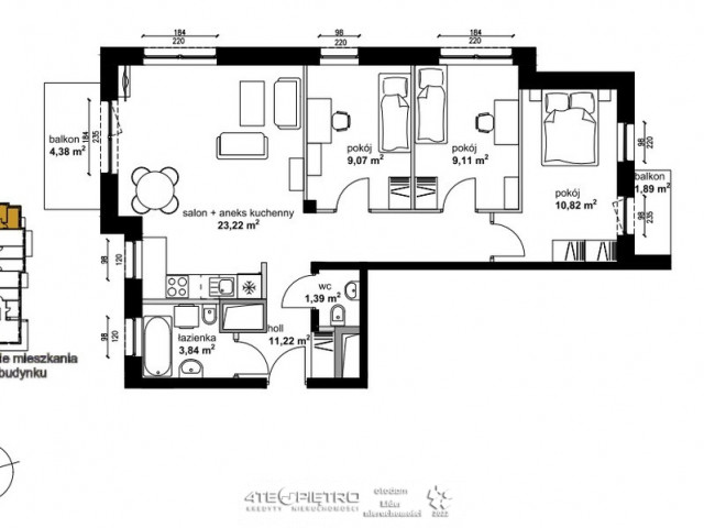 Nowe, 4 pokoje, Wieniawa, 69m2, 2x balkon, 2025r.