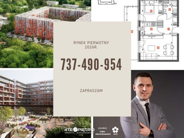 2026r., 2 pokoje, 42m2, balkon 12m2, Nałęczowska